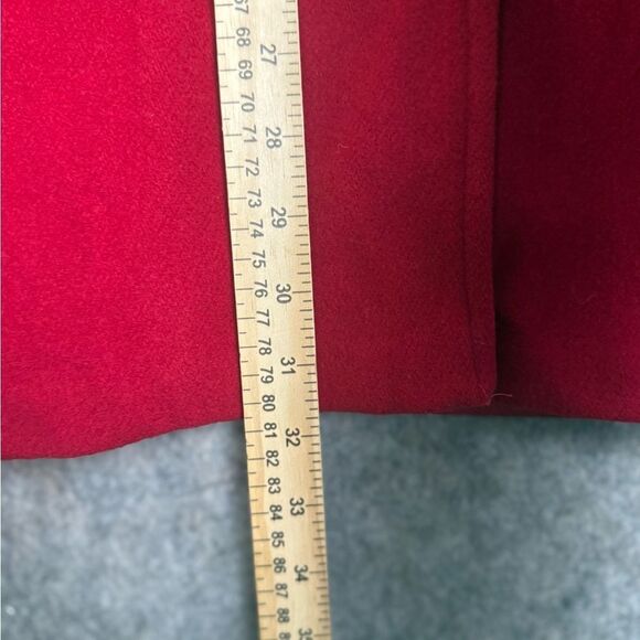 Forecast Blazer Coat Women 9/10 Red Wool Long Sleeve Double Breasted Four Button - Picture 3 of 6